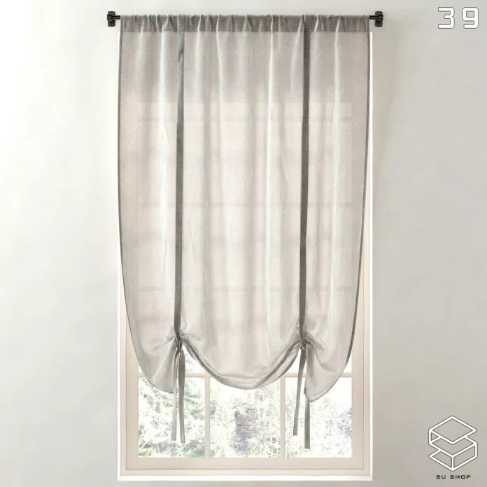 MODERN CURTAIN - SKETCHUP 3D MODEL - VRAY OR ENSCAPE - ID05695