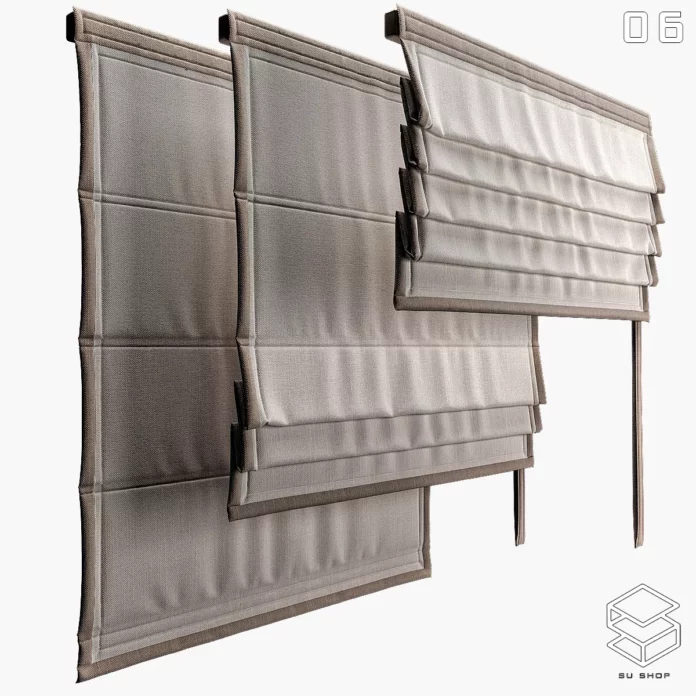 MODERN CURTAIN - SKETCHUP 3D MODEL - VRAY OR ENSCAPE - ID05709