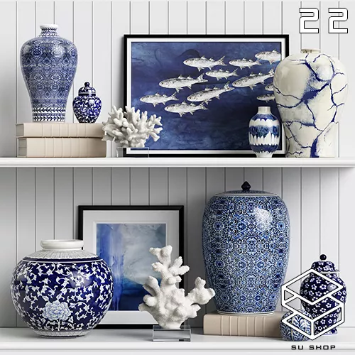 MODERN DECORATION SET - SKETCHUP 3D MODEL - VRAY OR ENSCAPE - ID05729