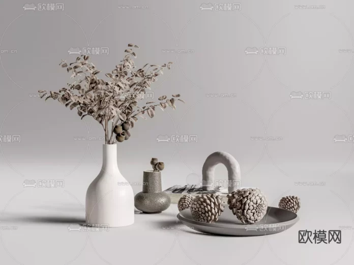 MODERN DECORATION SET - SKETCHUP 3D MODEL - VRAY OR ENSCAPE - ID05867