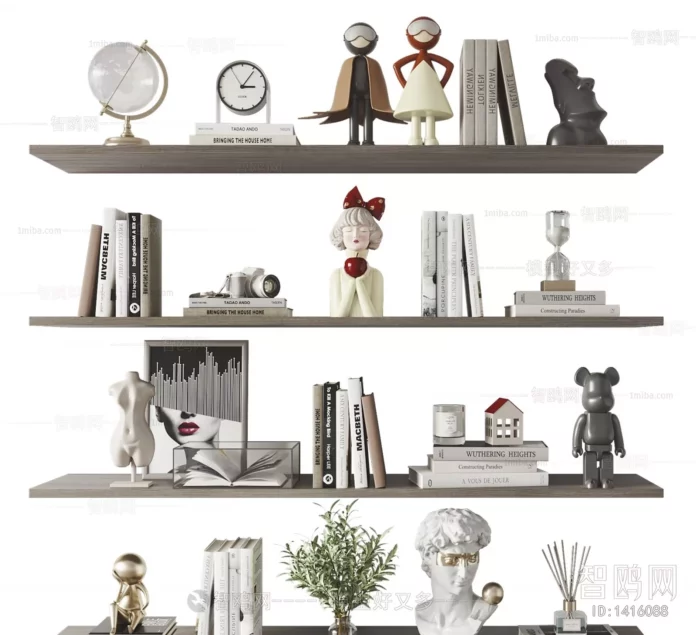 MODERN DECORATION SET - SKETCHUP 3D MODEL - VRAY OR ENSCAPE - ID05992