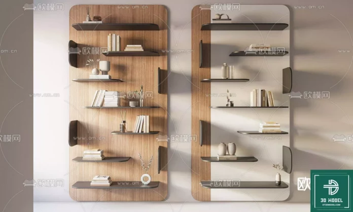 MODERN DECORATIVE SHELF - SKETCHUP 3D MODEL - VRAY OR ENSCAPE - ID06105