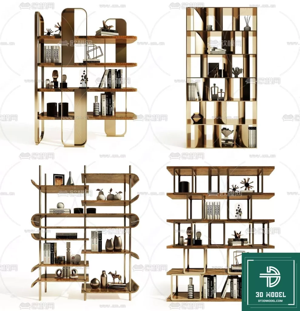 MODERN DECORATIVE SHELF – SKETCHUP 3D MODEL – VRAY OR ENSCAPE – ID06141 ...