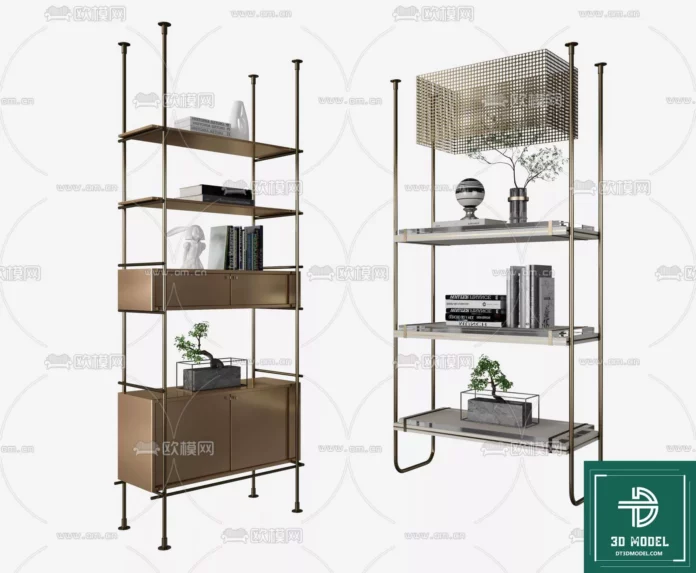 MODERN DECORATIVE SHELF - SKETCHUP 3D MODEL - VRAY OR ENSCAPE - ID06167