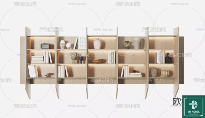 MODERN DECORATIVE SHELF - SKETCHUP 3D MODEL - VRAY OR ENSCAPE - ID06171