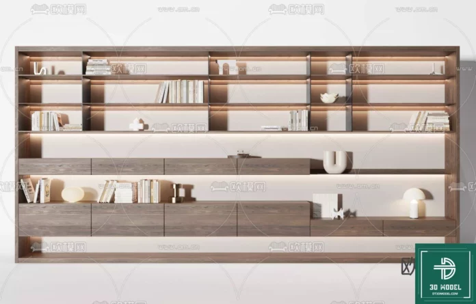 MODERN DECORATIVE SHELF - SKETCHUP 3D MODEL - VRAY OR ENSCAPE - ID06172