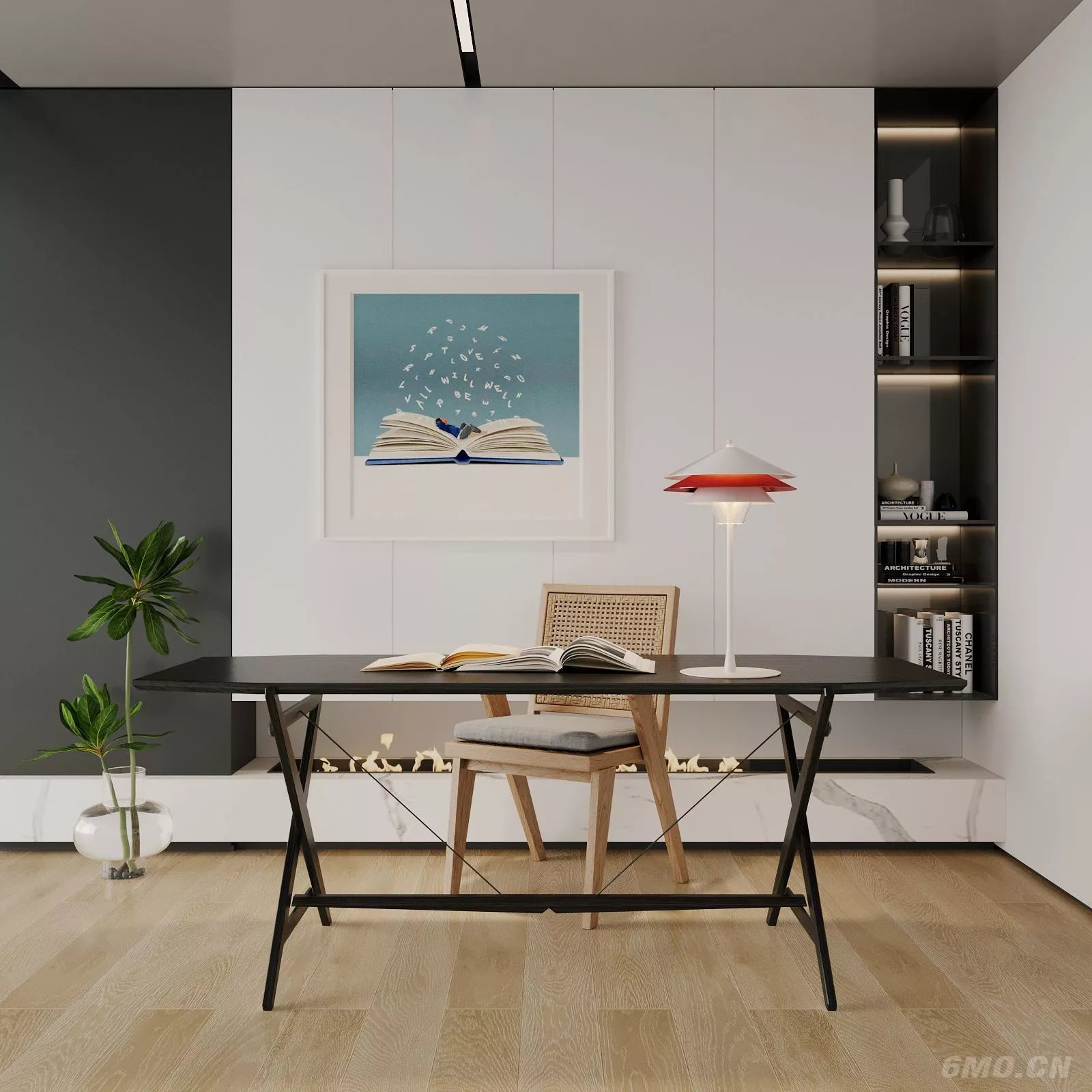 MODERN DESK AND CHAIRS - SKETCHUP 3D MODEL - ENSCAPE - 245843