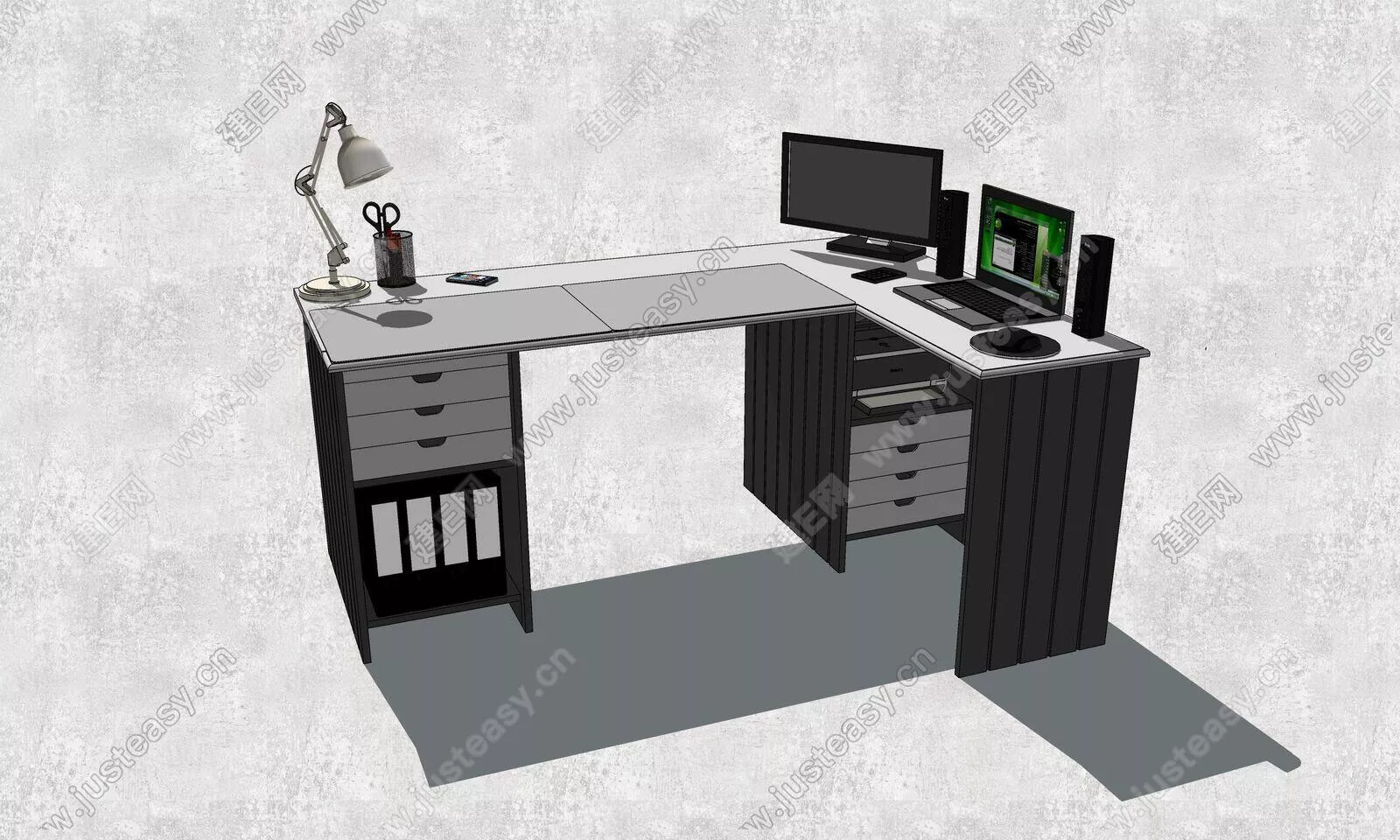 MODERN DESK - SKETCHUP 3D MODEL - ENSCAPE - 112607497