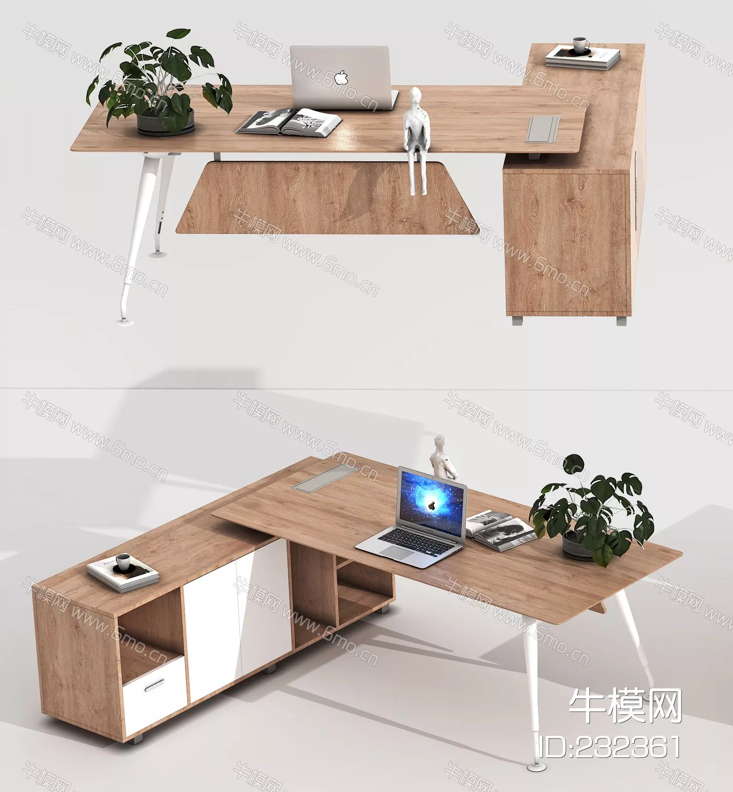 MODERN DESK - SKETCHUP 3D MODEL - ENSCAPE - 232361