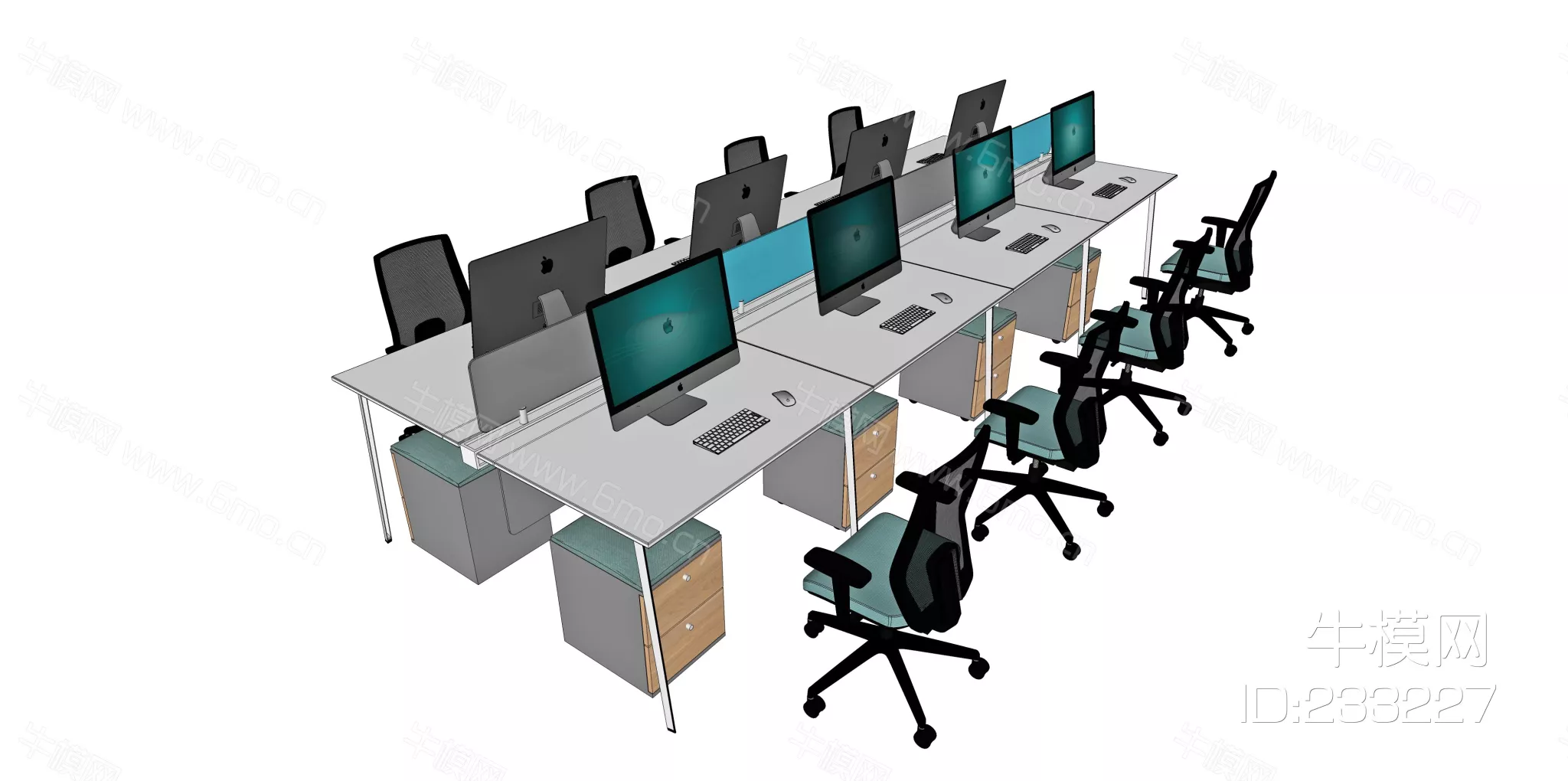 MODERN DESK - SKETCHUP 3D MODEL - ENSCAPE - 233227