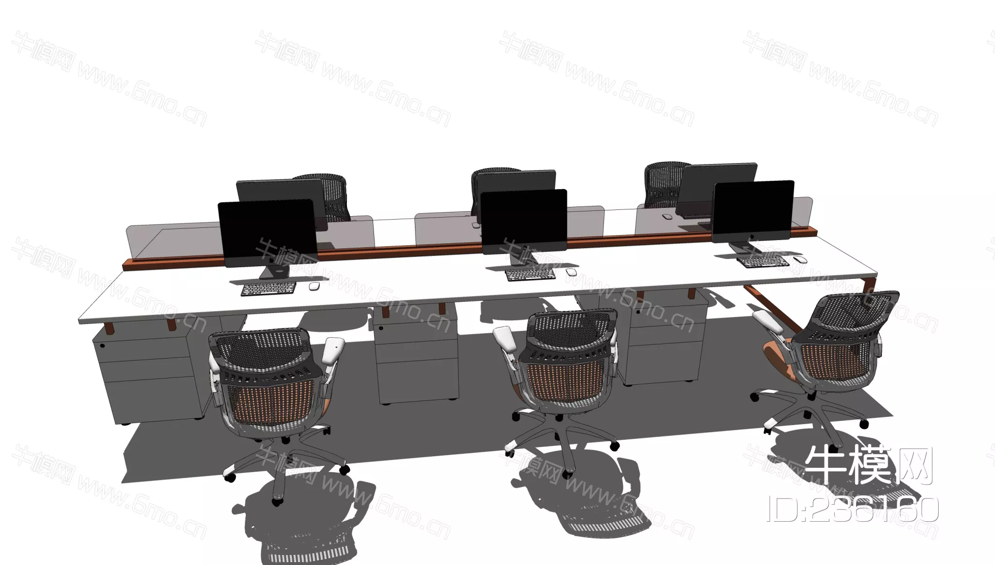 MODERN DESK - SKETCHUP 3D MODEL - ENSCAPE - 236160