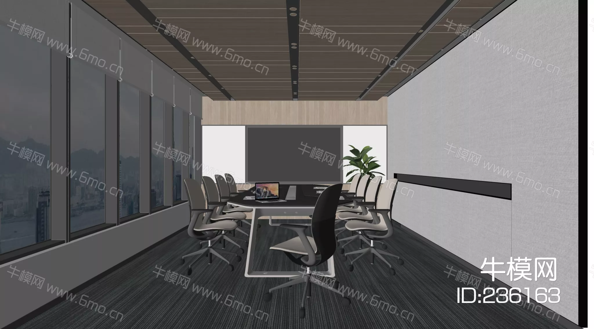 MODERN DESK - SKETCHUP 3D MODEL - ENSCAPE - 236163