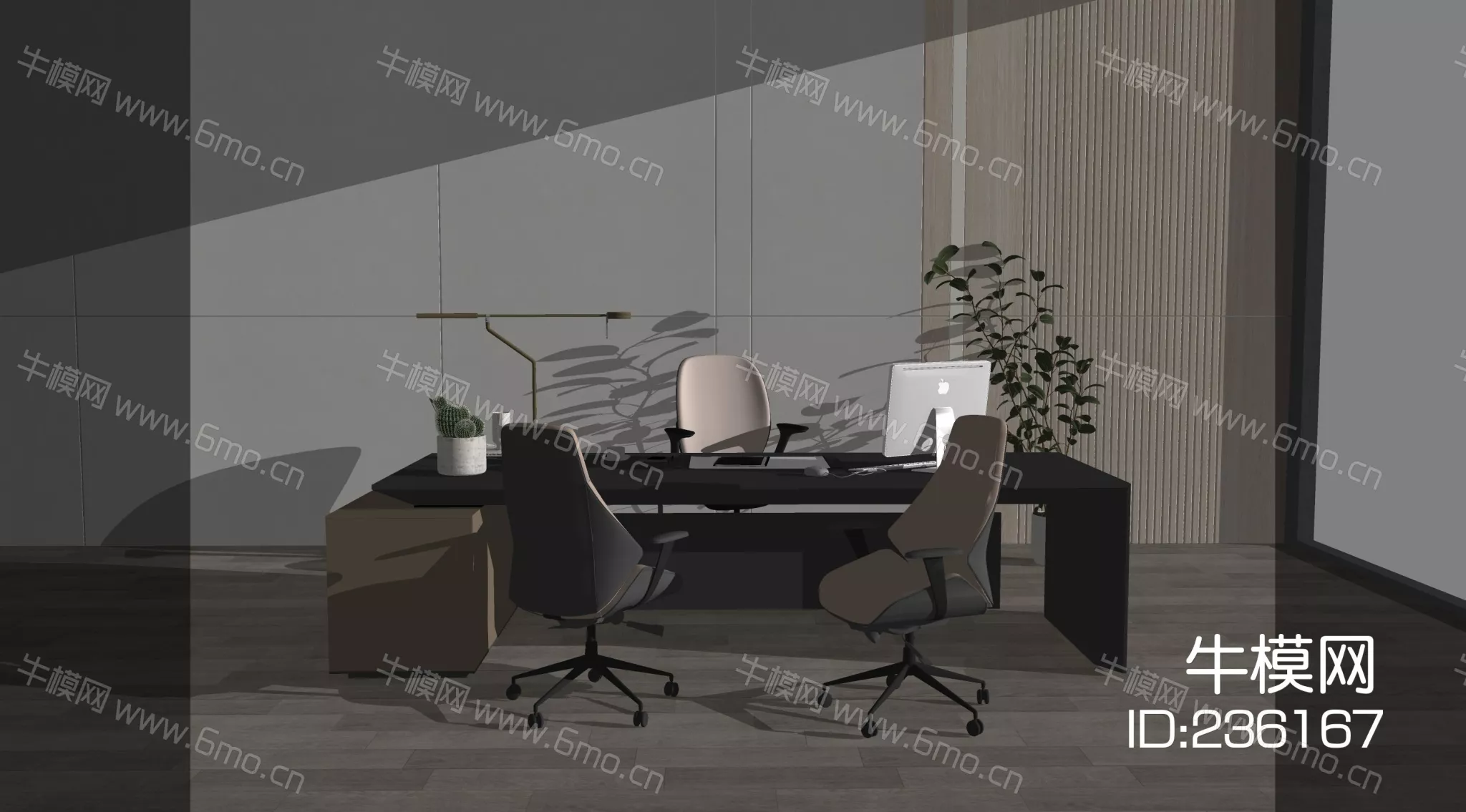 MODERN DESK - SKETCHUP 3D MODEL - ENSCAPE - 236167