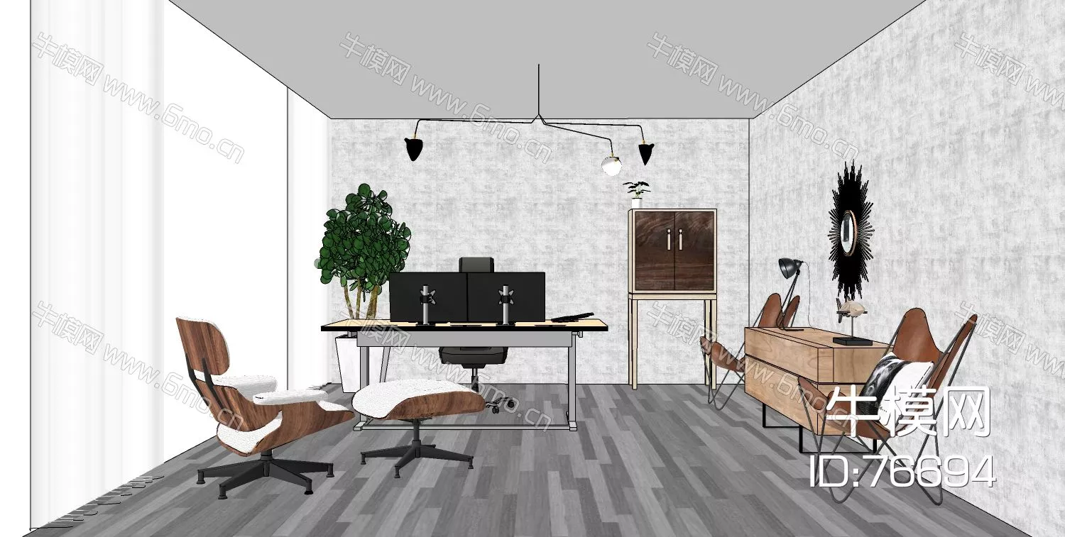 MODERN DESK - SKETCHUP 3D MODEL - ENSCAPE - 76694