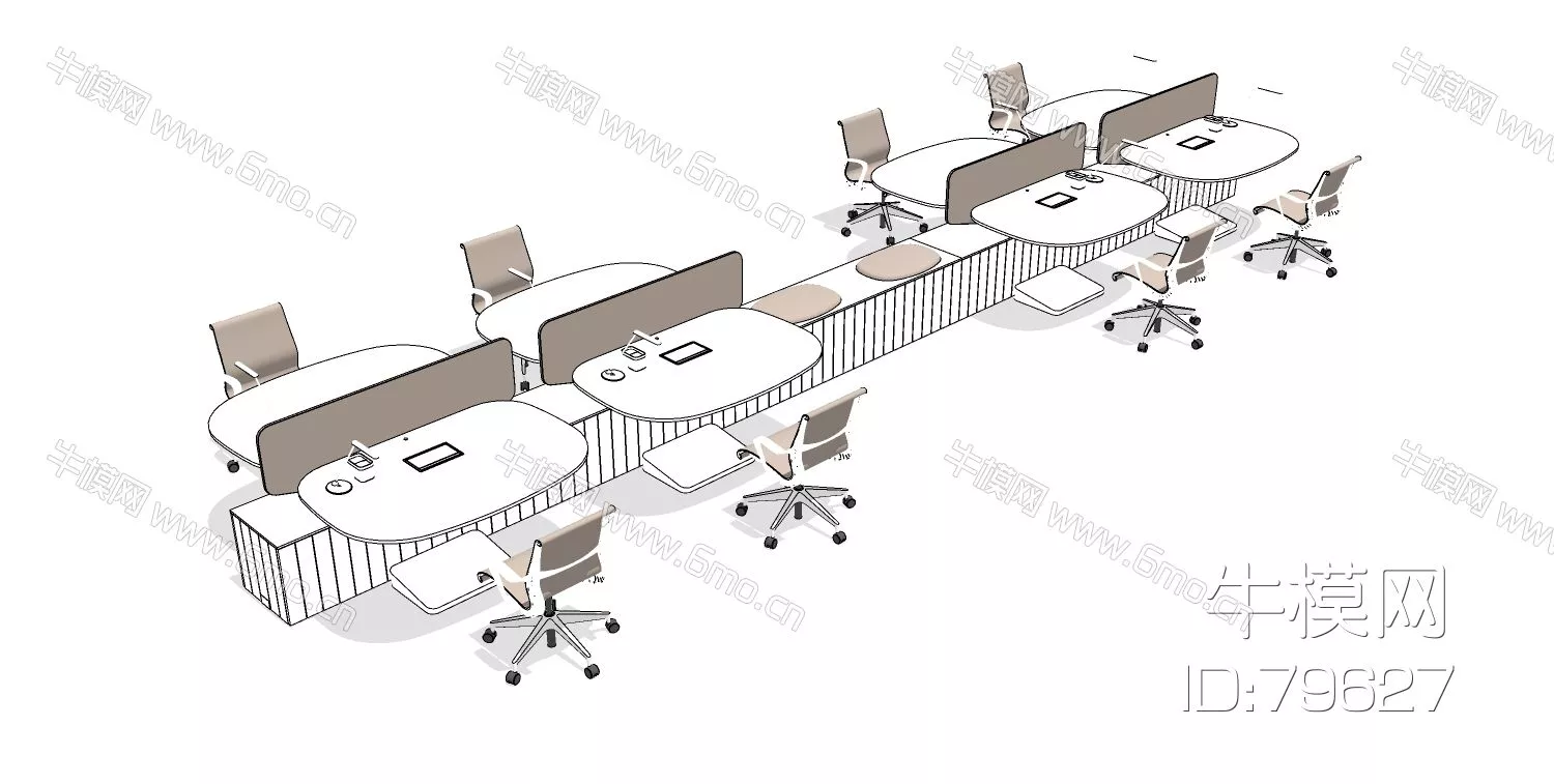 MODERN DESK - SKETCHUP 3D MODEL - ENSCAPE - 79627