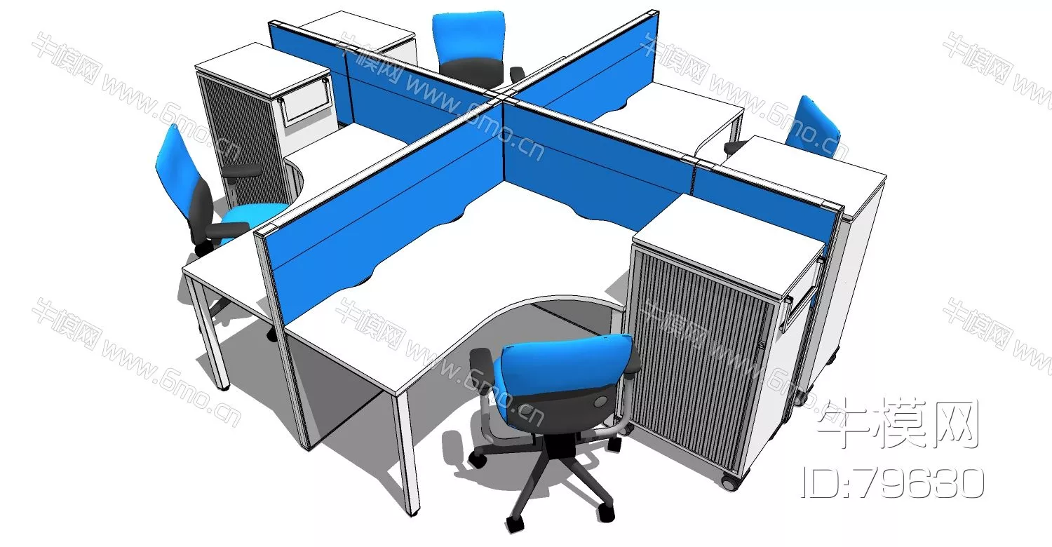 MODERN DESK - SKETCHUP 3D MODEL - ENSCAPE - 79630