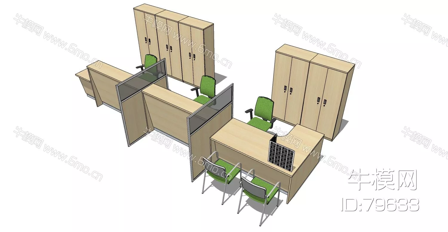 MODERN DESK - SKETCHUP 3D MODEL - ENSCAPE - 79633