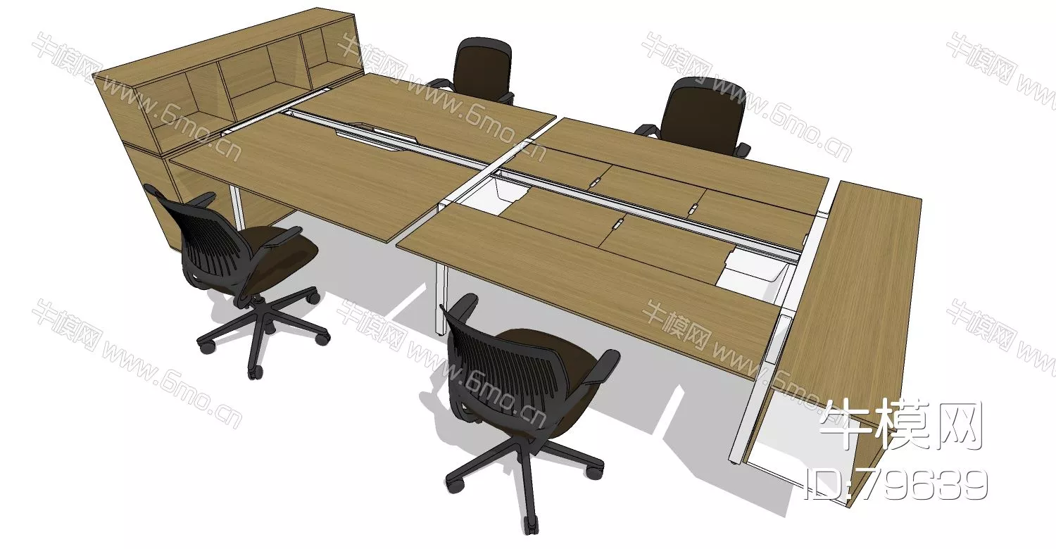 MODERN DESK - SKETCHUP 3D MODEL - ENSCAPE - 79639