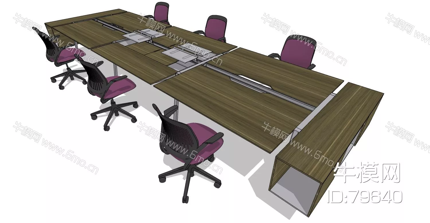 MODERN DESK - SKETCHUP 3D MODEL - ENSCAPE - 79640