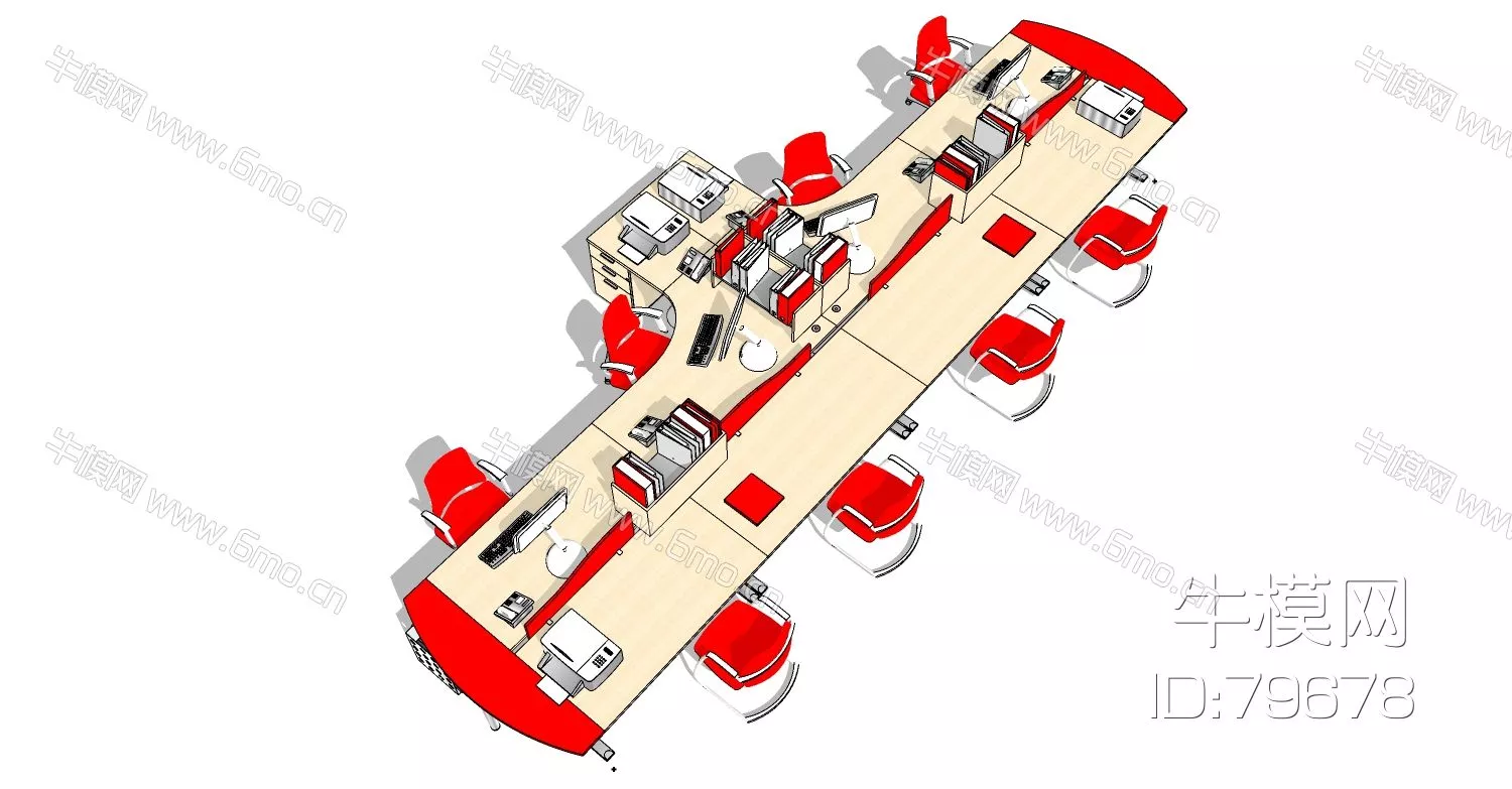 MODERN DESK - SKETCHUP 3D MODEL - ENSCAPE - 79678