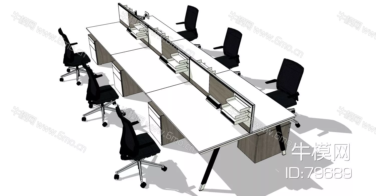 MODERN DESK - SKETCHUP 3D MODEL - ENSCAPE - 79689