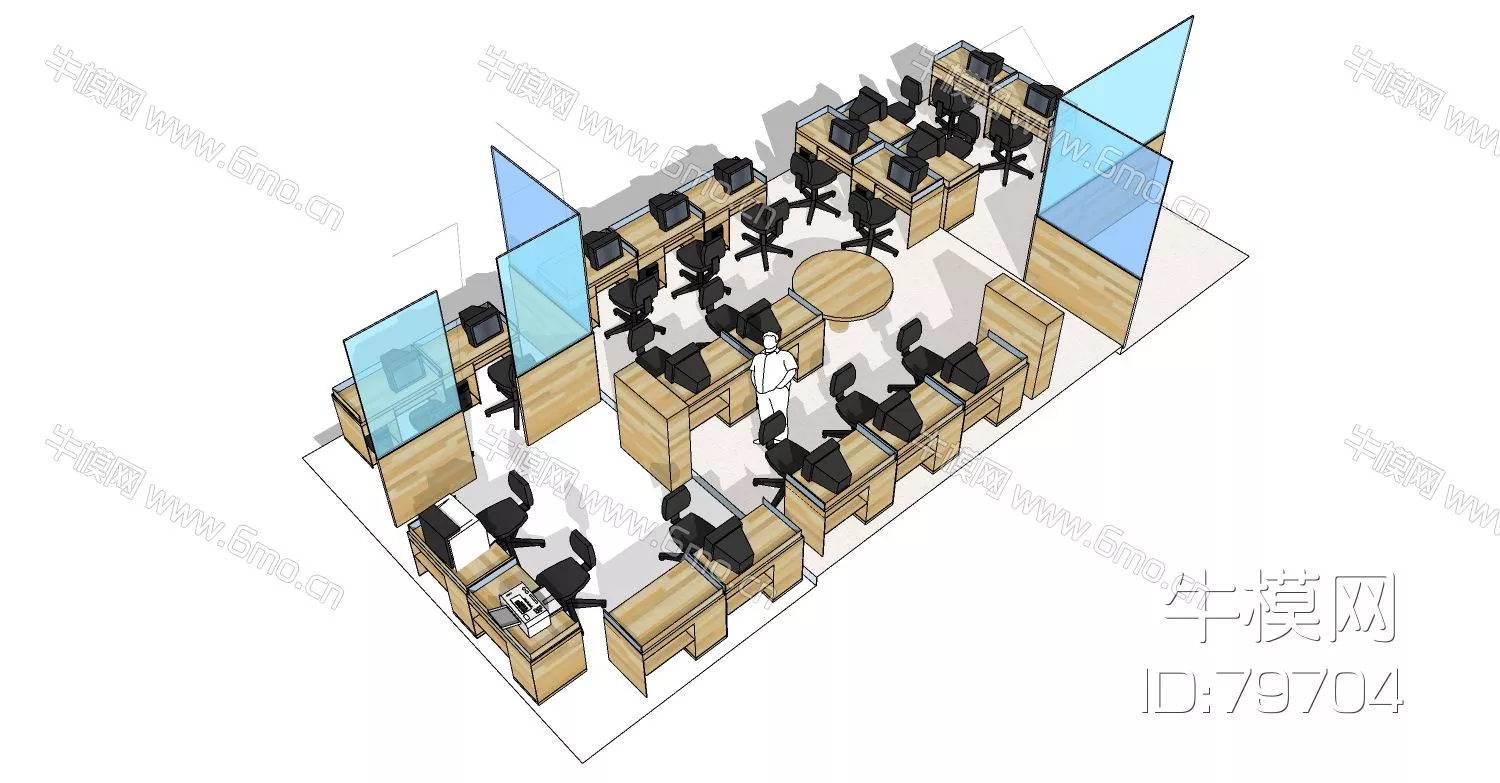 MODERN DESK - SKETCHUP 3D MODEL - ENSCAPE - 79704