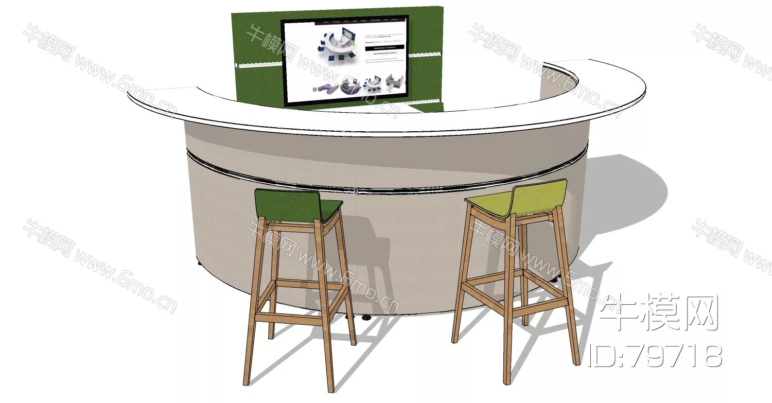 MODERN DESK - SKETCHUP 3D MODEL - ENSCAPE - 79718