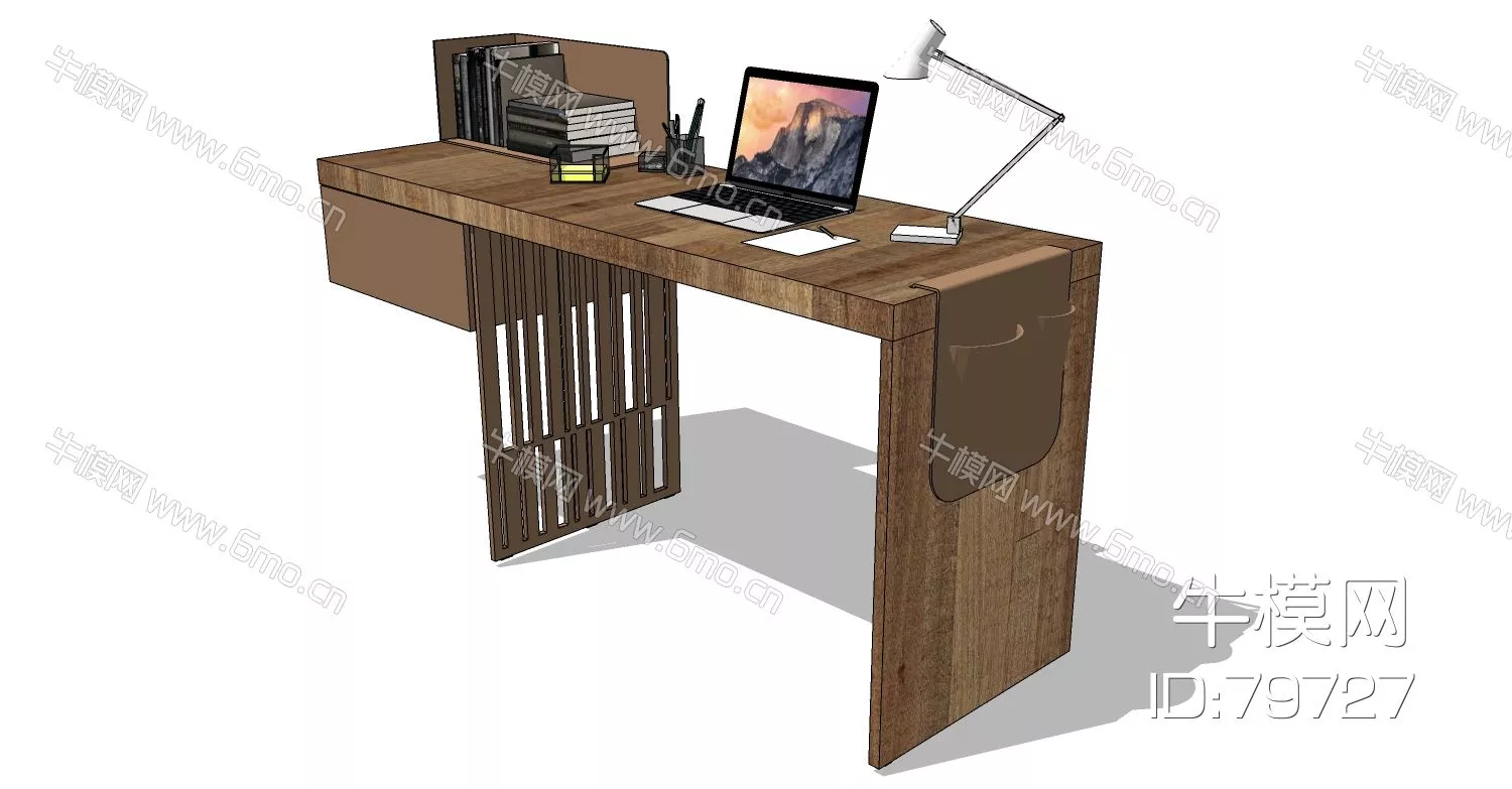 MODERN DESK - SKETCHUP 3D MODEL - ENSCAPE - 79727