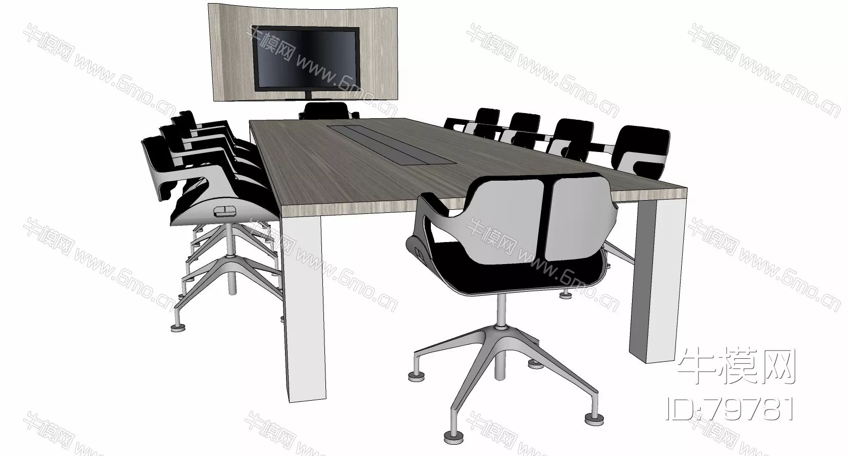 MODERN DESK - SKETCHUP 3D MODEL - ENSCAPE - 79781