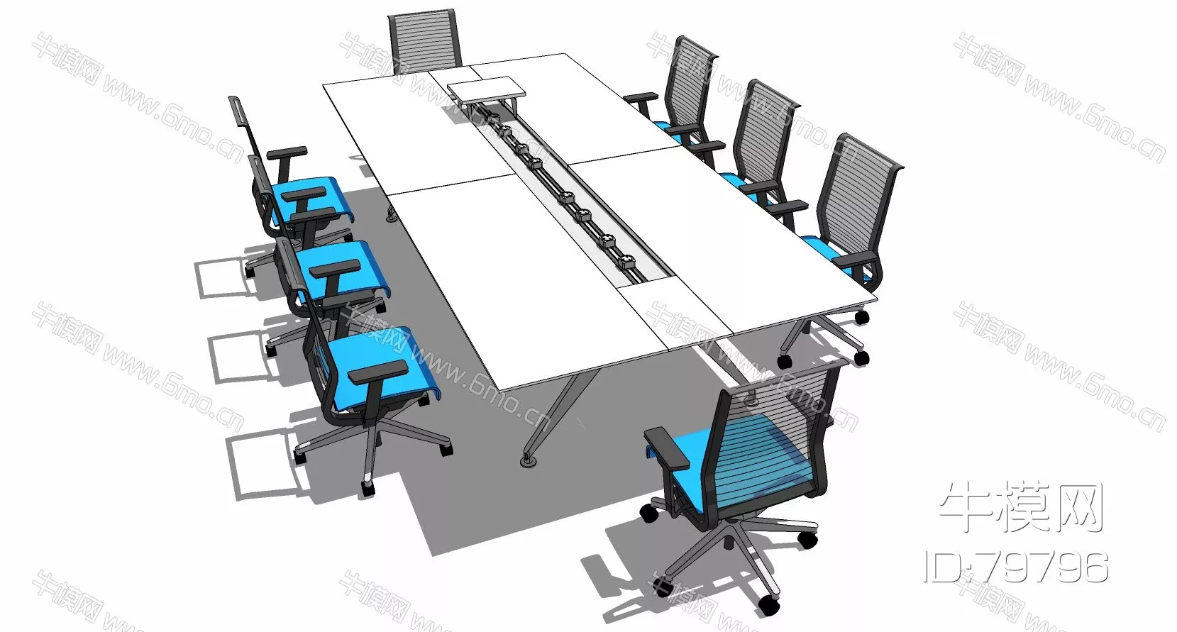 MODERN DESK - SKETCHUP 3D MODEL - ENSCAPE - 79796