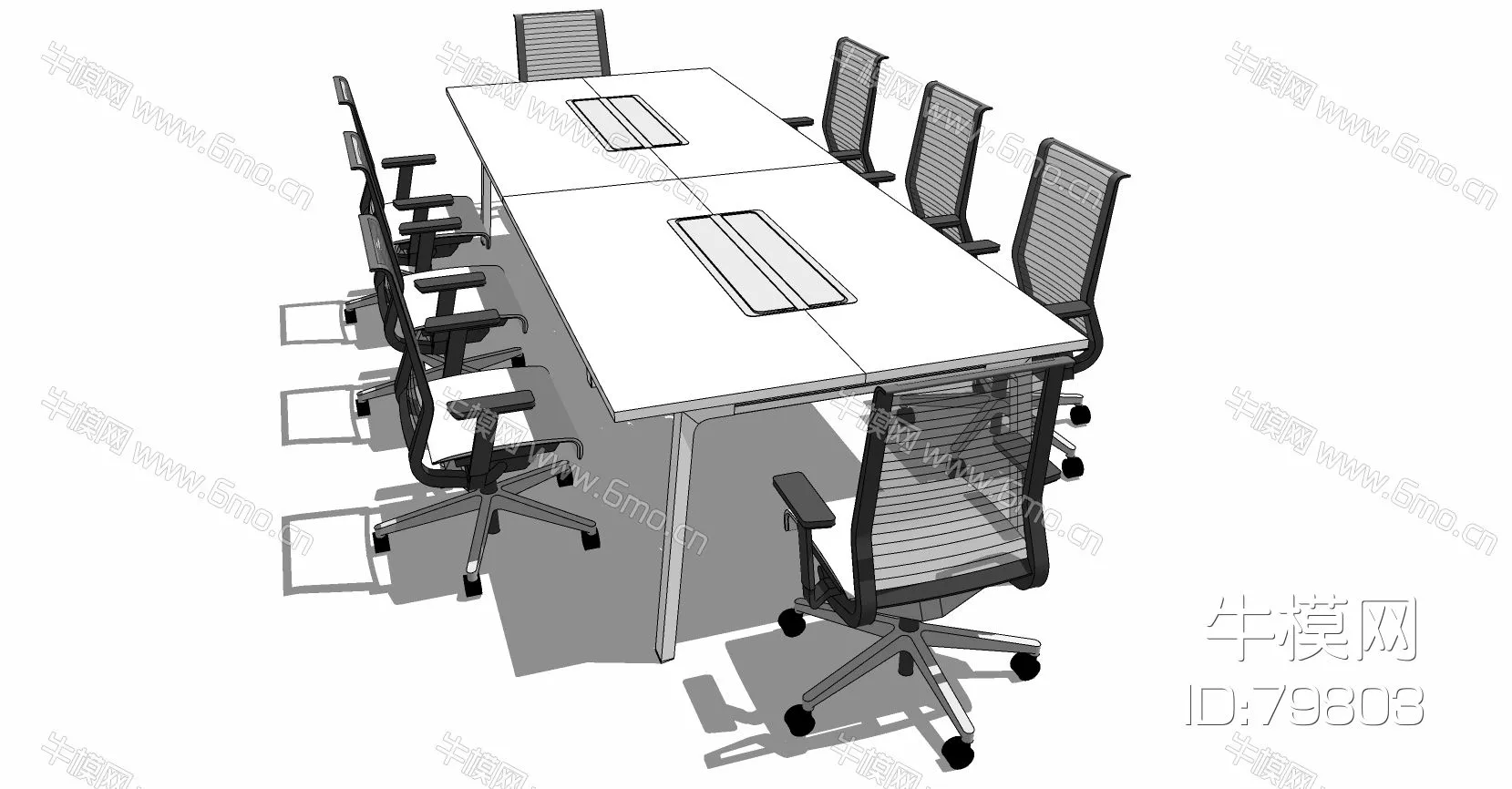 MODERN DESK - SKETCHUP 3D MODEL - ENSCAPE - 79803