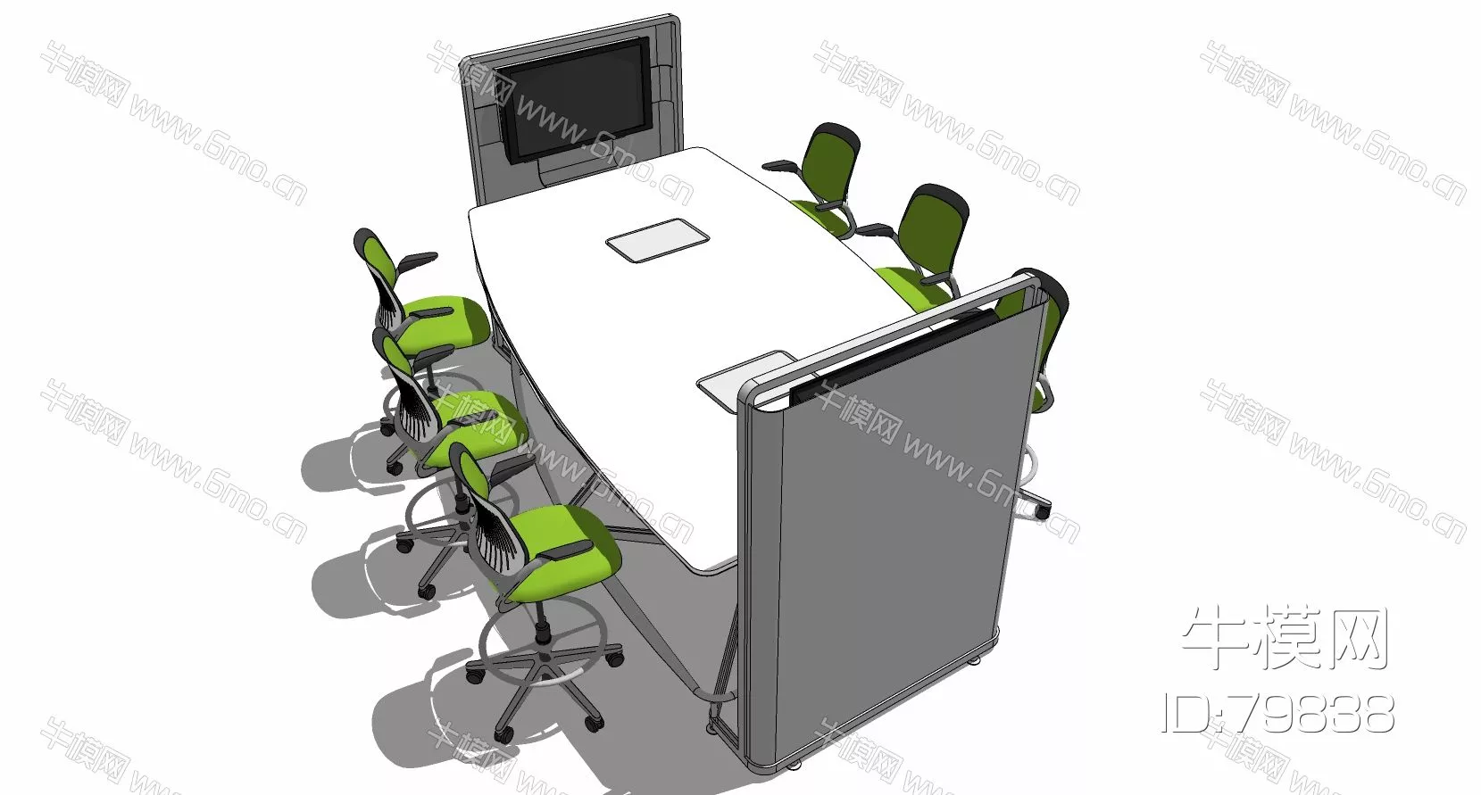 MODERN DESK - SKETCHUP 3D MODEL - ENSCAPE - 79838