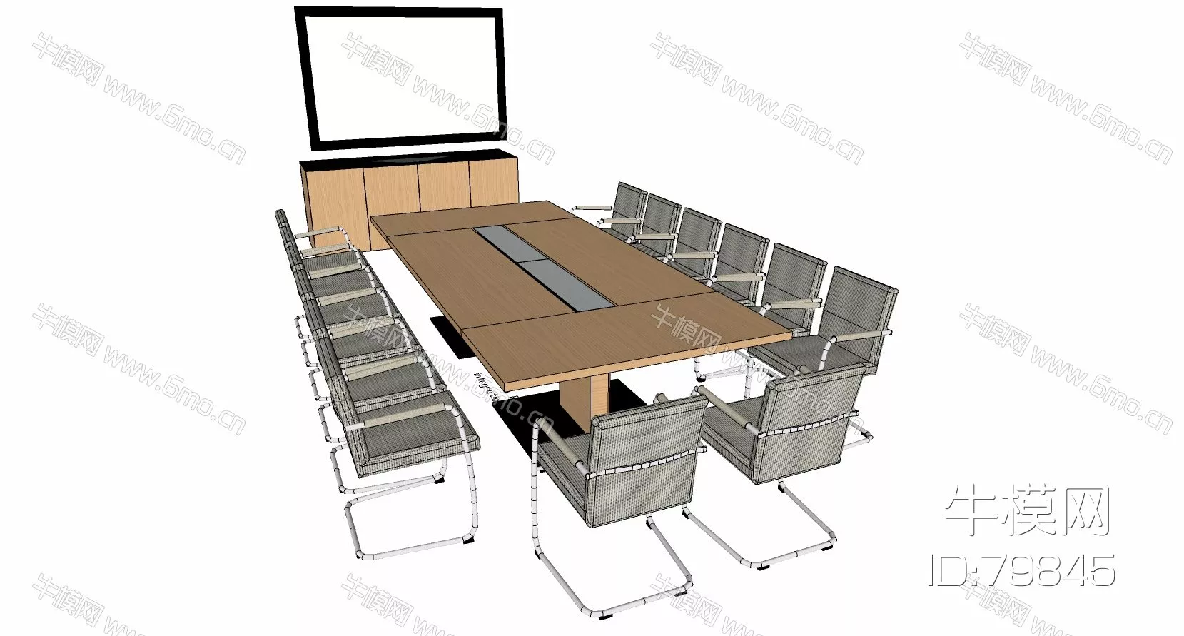 MODERN DESK - SKETCHUP 3D MODEL - ENSCAPE - 79845