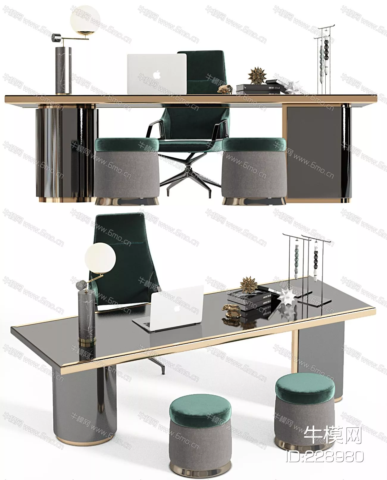 MODERN DESK - SKETCHUP 3D MODEL - VRAY - 228980