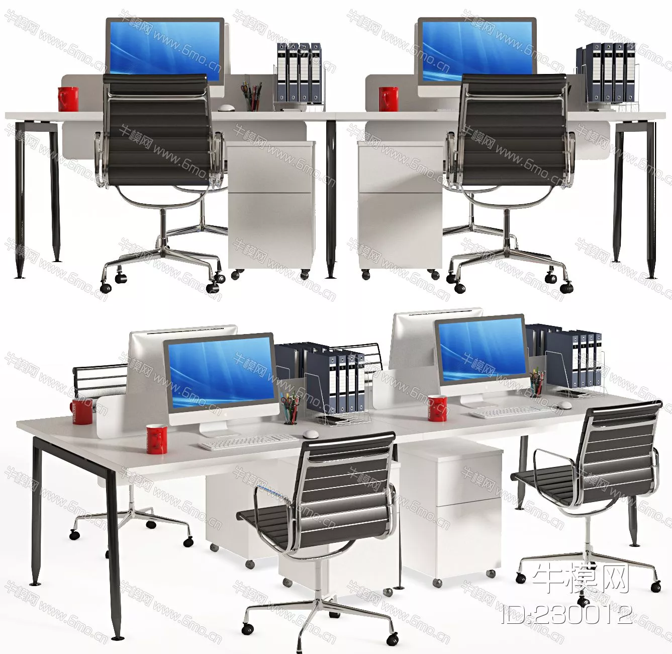 MODERN DESK - SKETCHUP 3D MODEL - VRAY - 230012