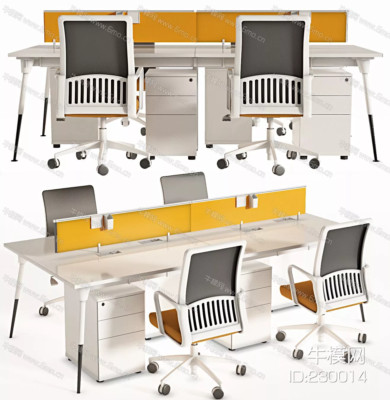 MODERN DESK - SKETCHUP 3D MODEL - VRAY - 230014