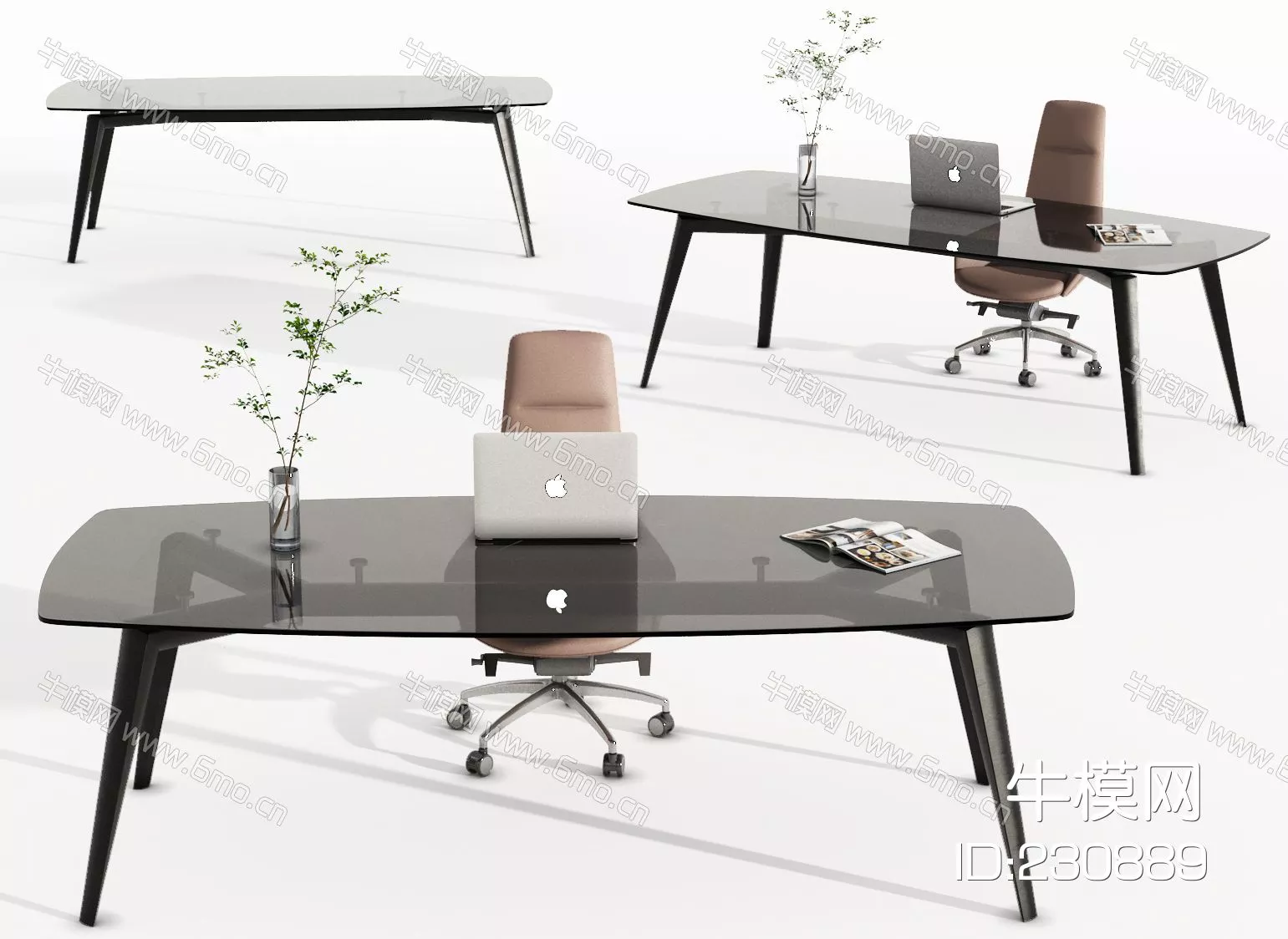 MODERN DESK - SKETCHUP 3D MODEL - VRAY - 230889