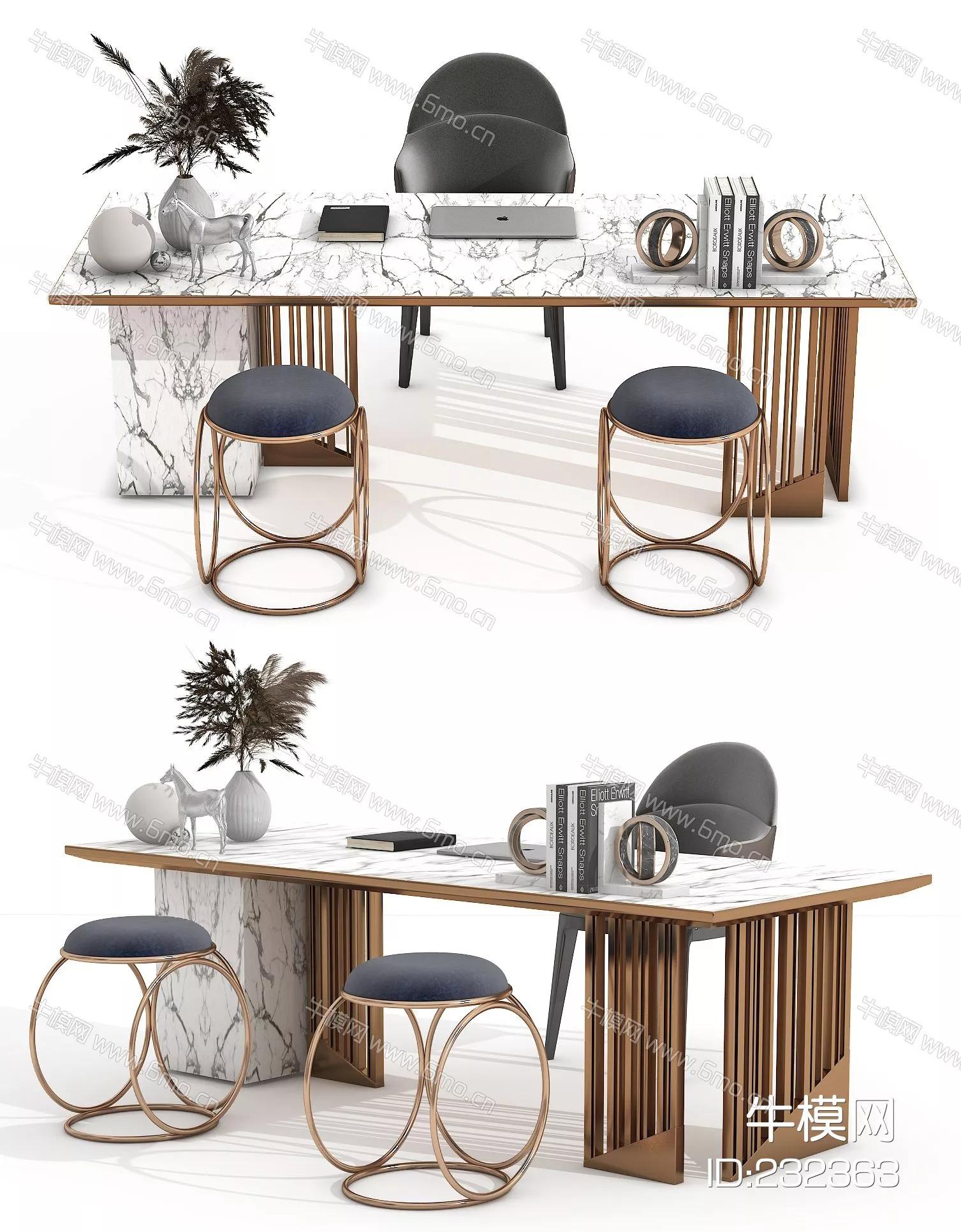 MODERN DESK - SKETCHUP 3D MODEL - VRAY - 232363