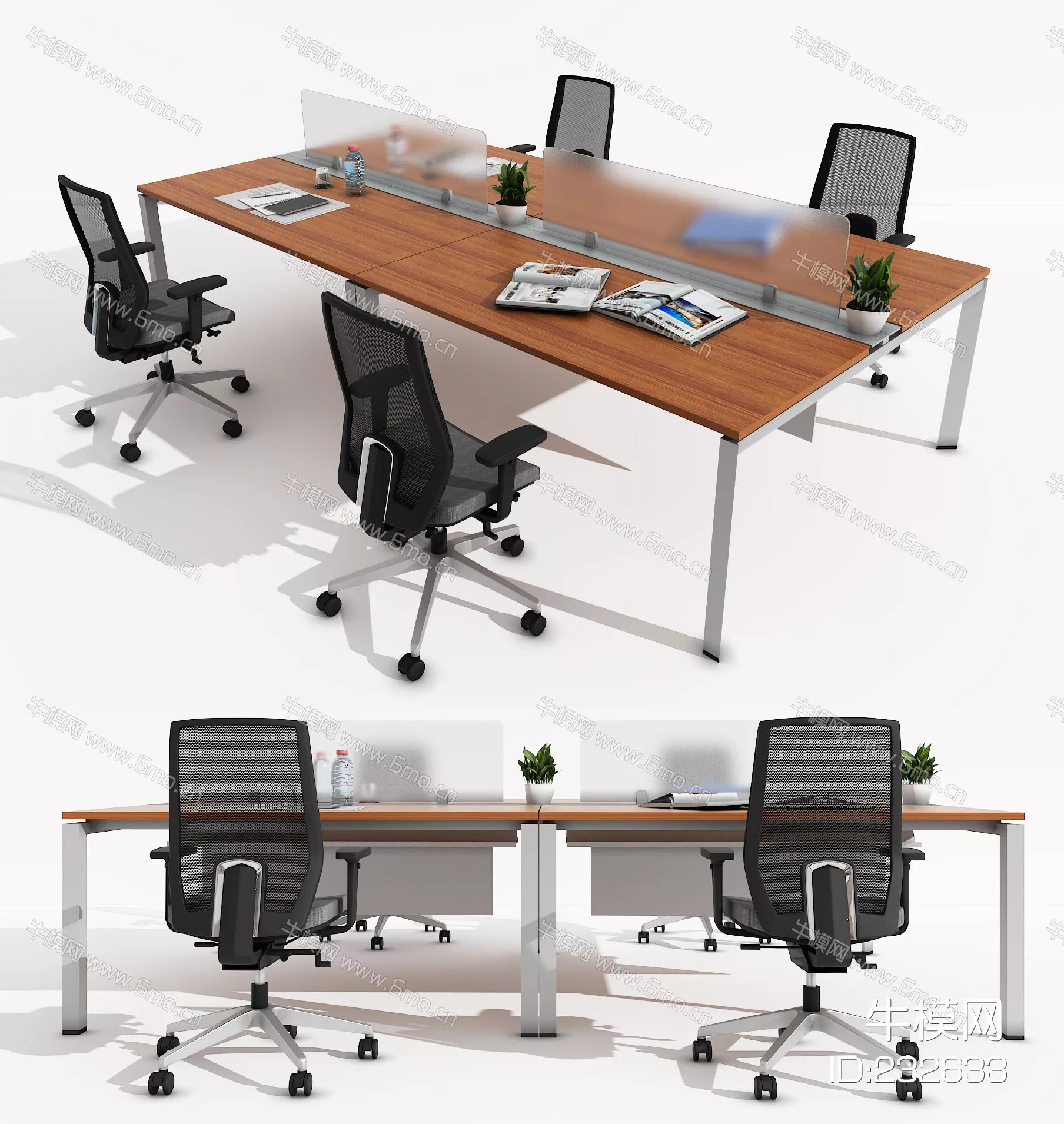 MODERN DESK - SKETCHUP 3D MODEL - VRAY - 232633