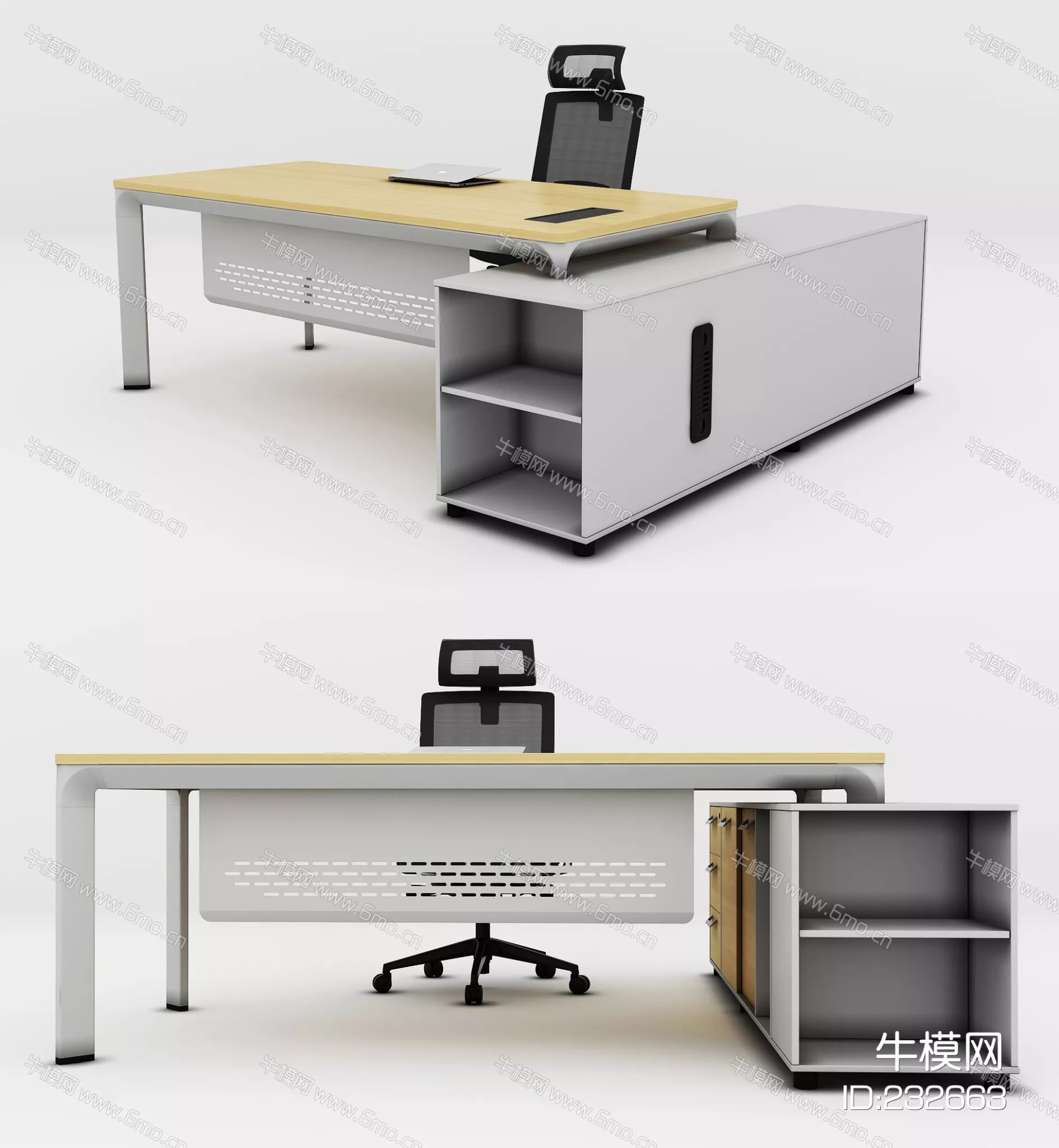 MODERN DESK - SKETCHUP 3D MODEL - VRAY - 232663