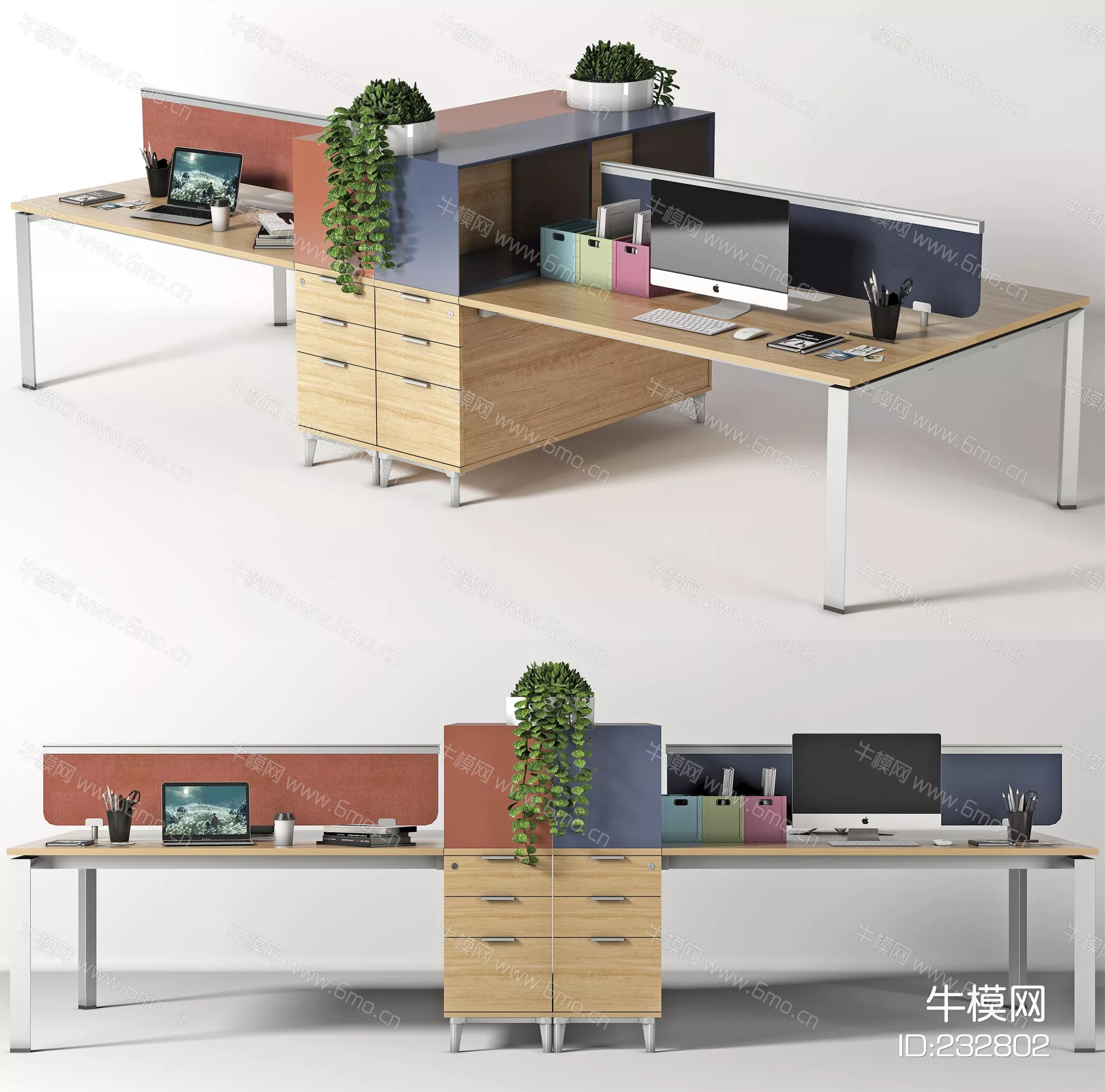 MODERN DESK - SKETCHUP 3D MODEL - VRAY - 232802