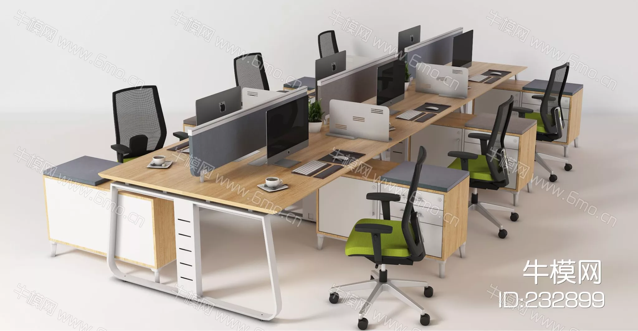 MODERN DESK - SKETCHUP 3D MODEL - VRAY - 232899