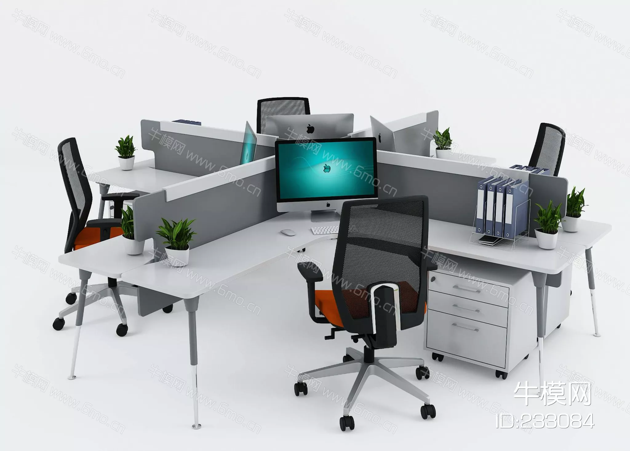 MODERN DESK - SKETCHUP 3D MODEL - VRAY - 233084