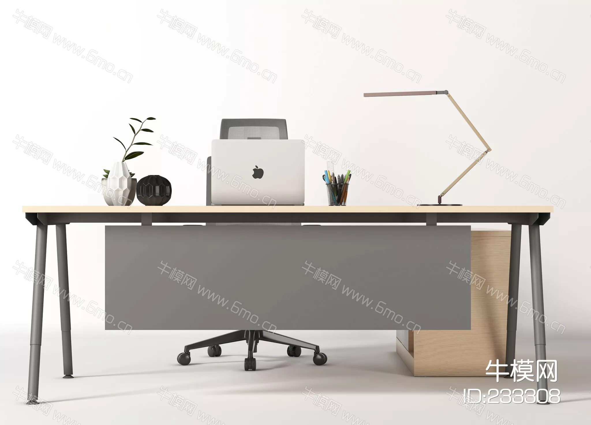 MODERN DESK - SKETCHUP 3D MODEL - VRAY - 233308