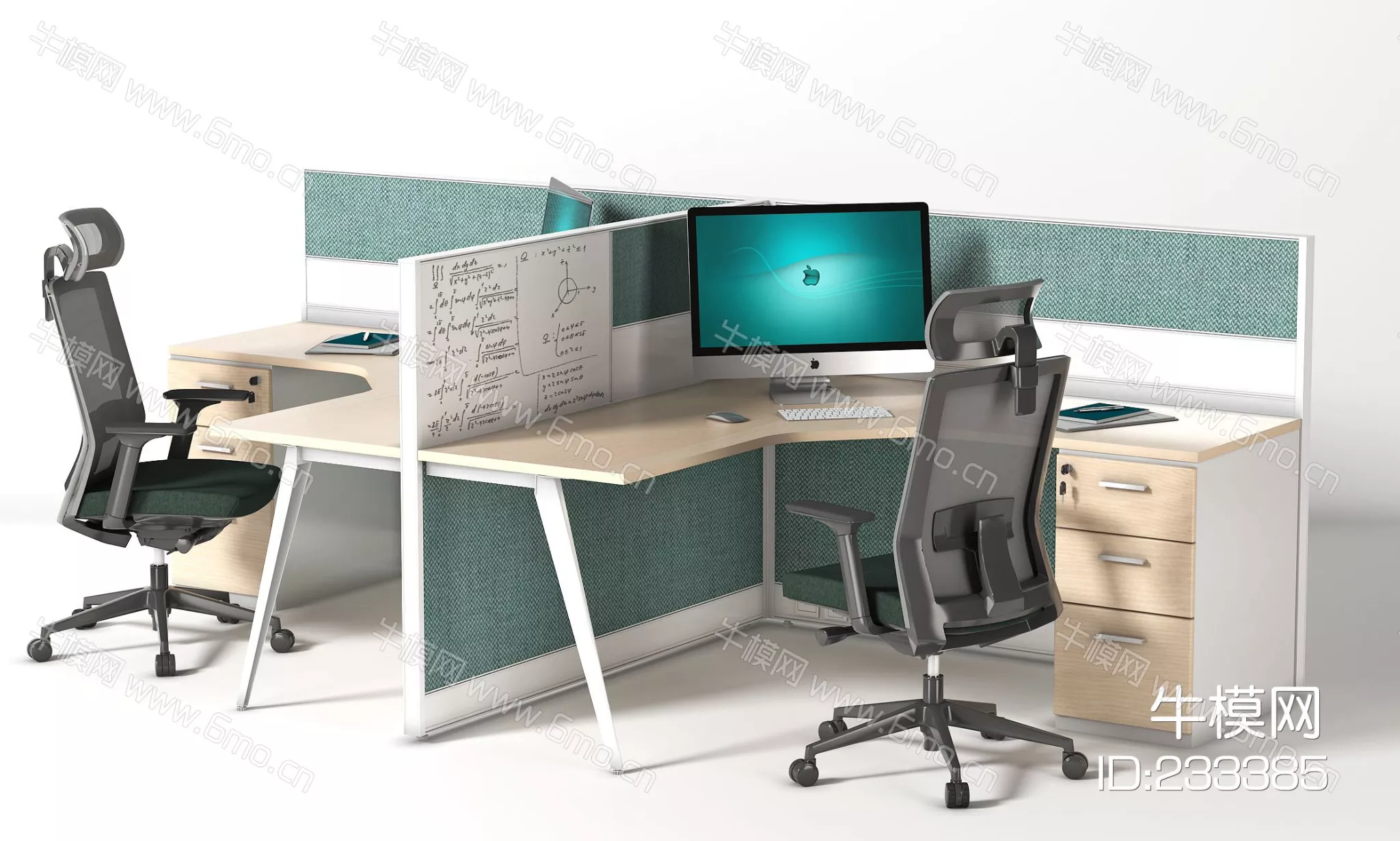 MODERN DESK - SKETCHUP 3D MODEL - VRAY - 233385