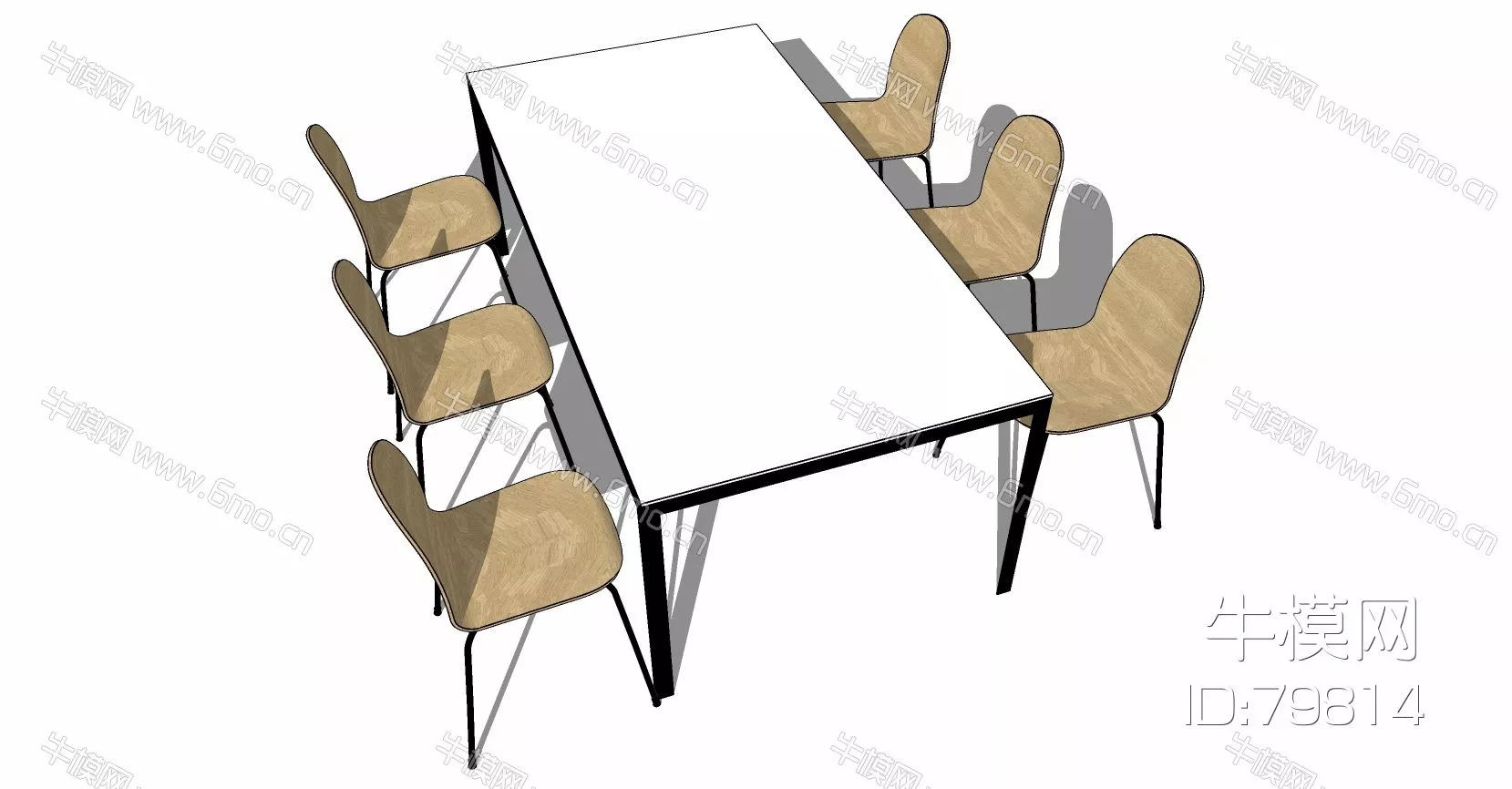 MODERN DESK - SKETCHUP 3D MODEL - VRAY - 79814