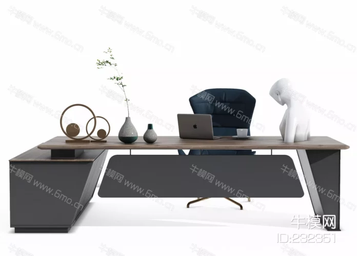 MODERN DESK - SKETCHUP 3D MODEL - VRAY - ID06185