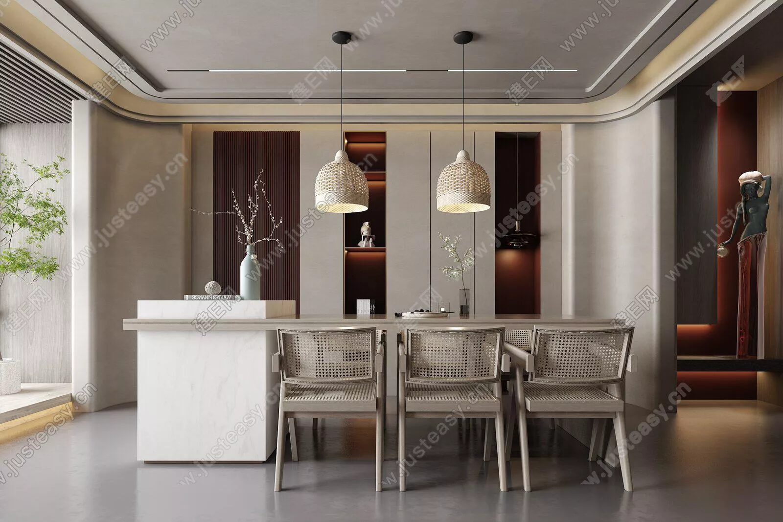 MODERN DINING ROOM - SKETCHUP 3D SCENE - ENSCAPE - 102910260