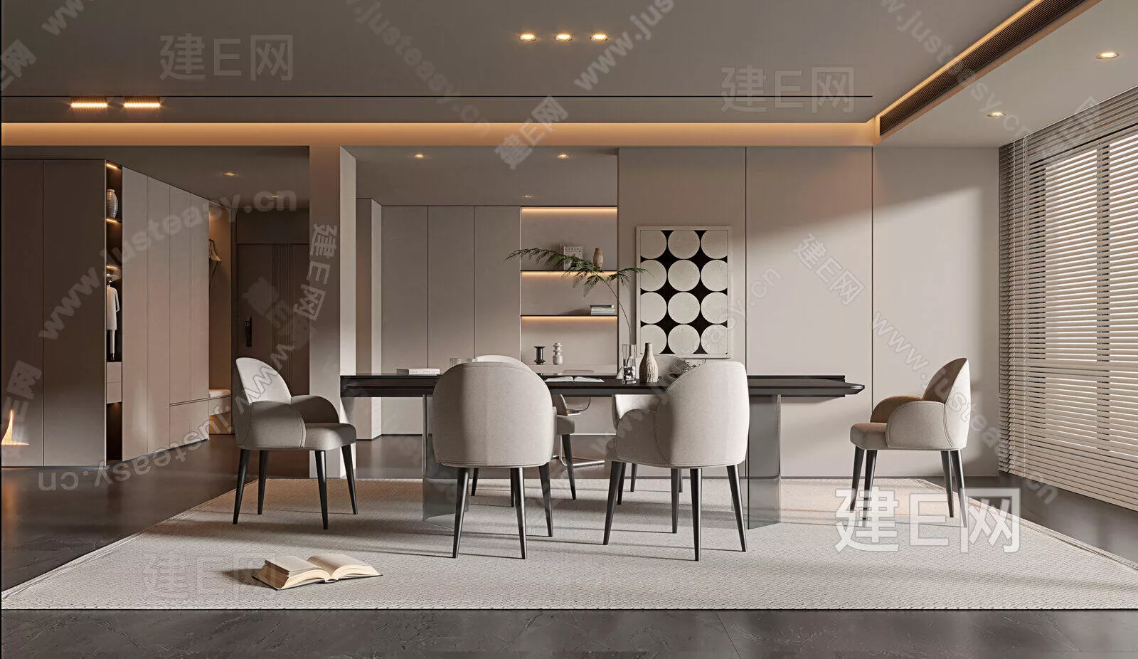 MODERN DINING ROOM - SKETCHUP 3D SCENE - ENSCAPE - 103763019