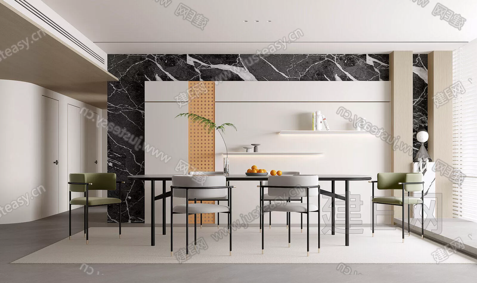 MODERN DINING ROOM - SKETCHUP 3D SCENE - ENSCAPE - 103893056